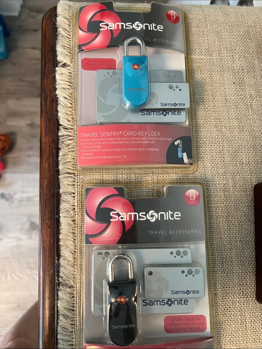 Samsonite Blue and Black Travel Sentry Card Key Locks (2-Pack)